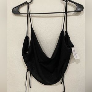 Windsor Cropped Black Sparkle Top BNWT
